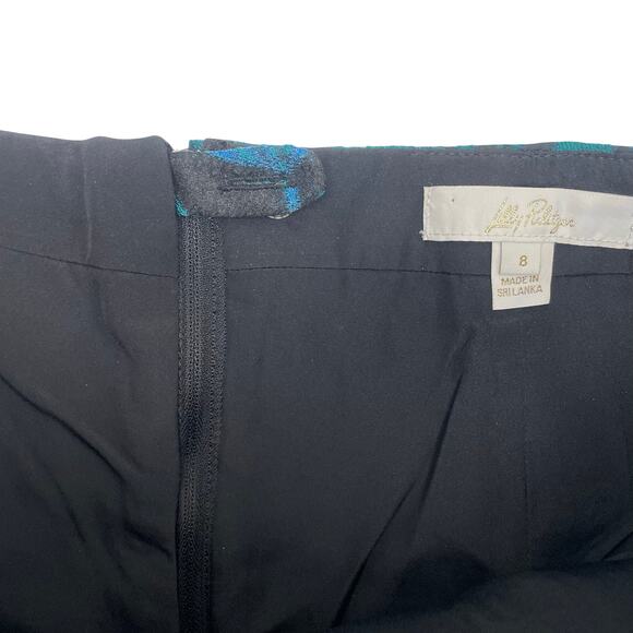 Lilly Pulitzer Redmond Mini Skirt in Multi Blue Green Metallic Jacquard Womens 8 - Picture 5 of 7